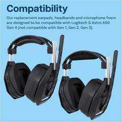 Replacement Mod Kit for Logitech A50 Gen4 – Replacement Ear Pads, MMOBIEL
