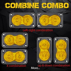2x 3inch LED Light Cube Bar Spot Flood Pods Driving Fog Lamp Offroad ATV UTV 4WD
