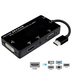 HDTV /DVI / VGA/Audio to HDTV 4in1 Dongle Adapter Multiport Splitter Converter