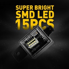 2PCS White LED License Plate Light For 2014-2020 Chevrolet Silverado/GMC Sierra
