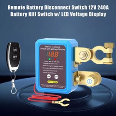 12V/24V 240A Remote Battery Kill Switch Anti-Theft Disconnect w/LED Display US