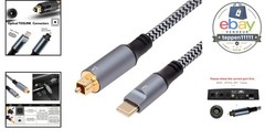 Type-C to SPDIF Optical Audio Cable 180cm Male USB-C Adapter for Laptop