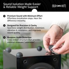 Hudson Hi-Fi Platinum Silicone Hemisphere Non-Skid Isolation Feet w/ Adhesive