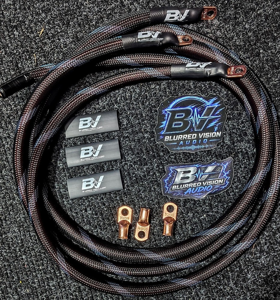 Blurred Vision Audio BV-BIG3 True Gauge 1/0 CCA BIG 3 Upgrade Kit Blue/Black