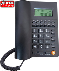 Corded Caller ID Telephone with Speaker for Home and Office, Wired Landline Tel