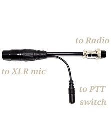 3-Pin XLR DYNAMIC MIC to 4 Pin Round Adapter HS-04BD for COBRA