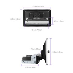 10.4″ Single 1DIN Wireless Apple CarPlay Car Stereo Rotatable Touch Screen Radio