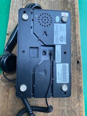 TeleMatrix Black Push Button Retro Wall Phone 290091