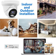 8MP PoE IP Full Color Night Vision Camera Outdoor/Indoor Metal Housing 2.8mm