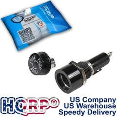 HQRP Screw Cap Panel Mount Fuse Holder for 6x30mm 30A 250V AC, R3-14A2 BK/HKP-R