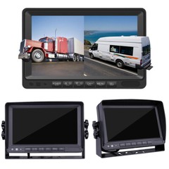 7″ Split Monitor DVR +AHD 1080P Rear View Backup Camera For Truck Bus Caravan RV
