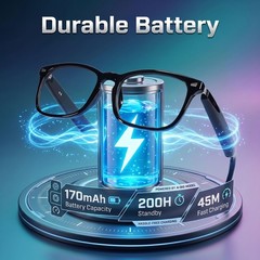 AI Smart Glasses, 164 Language Translation Glasses, Bluetooth Glasses with Sp…