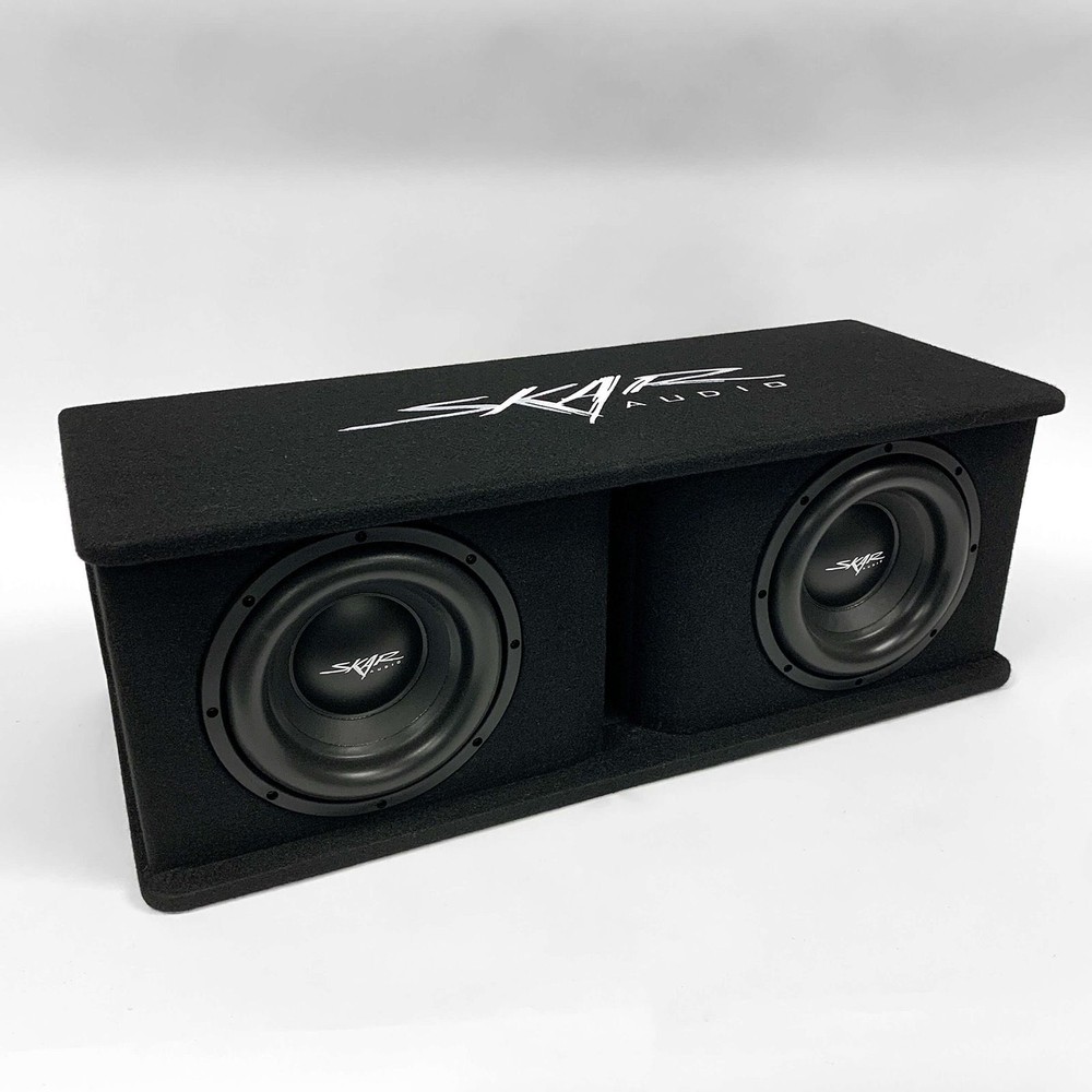USED SKAR AUDIO SDR-2X10D4 DUAL 10″ 2400 WATT LOADED PORTED SUBWOOFER ENCLOSURE