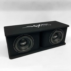 USED SKAR AUDIO SDR-2X10D4 DUAL 10″ 2400 WATT LOADED PORTED SUBWOOFER ENCLOSURE