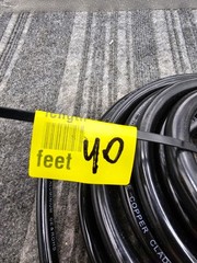 0 Gauge 40ft Black Power Ground Wire, Copper Clad Aluminum for Car Audio RV