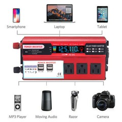 5000W Car Power Inverter DC 12V To AC 110V Pure Sine Wave Solar Converter LCD