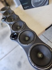 Universal 45″ Sound Bar Pod 6 x 6.5″ Midrange and 2 Tweeters Wood and Fabric
