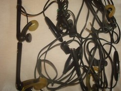 4 Plantronics over the ear corded headset YES 4 ONE PRICE
