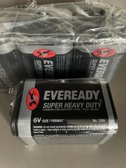 Eveready 6 Volt Lantern Battery 1209 Super Heavy Duty 4 Pack New Sealed