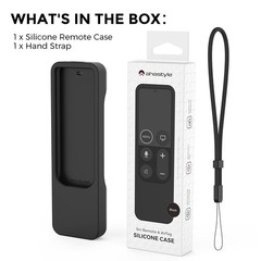 Protective Case for Apple TV Remote with AirTag Holder, Anti Slip Silicone Co…