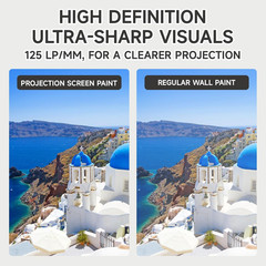 Single-Coat Projector Screen Paint for Vibrant 1080p & 4K Clarity – 32 Fl Oz