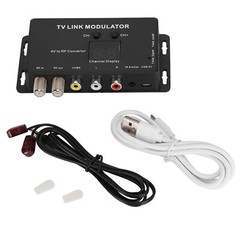 UHF TV LINK RF Modulator AV to RF Video Converter Adapter IR CATV PAL NTSC