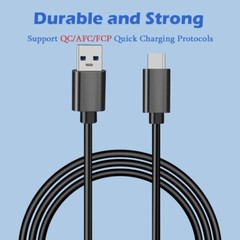 USB 3.2 USB-A to USB-C cable 10Gbps Data Transfer 3A 60W Fast Charging Cord new