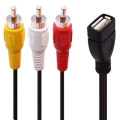 Usb To 3 Rca Cable 8 Inch Usb 2.0 A Female To 3rca Male Audio Video Capture Card