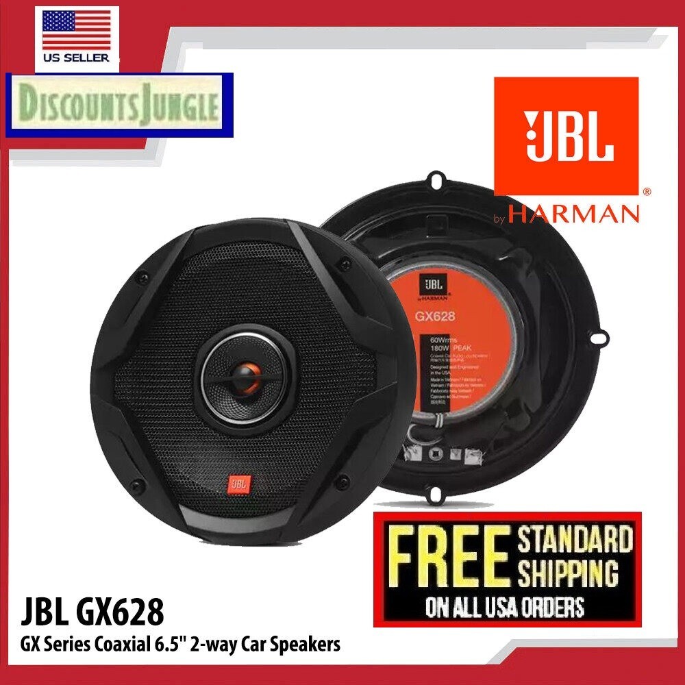 JBL GX628 pair GX Series 6.5″ 180W Peak Power 2-Way Coaxial Car Speakers GTO629
