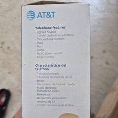 Corded Telephone with 13 Number Memory 210 Lighted Keypad AT&T Trimline
