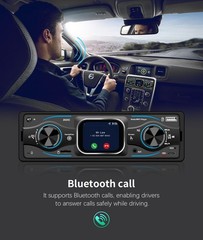Car Stereo Single 1 DIN Radio MP3 Player Bluetooth AUX USB AM FM Audio Receiver