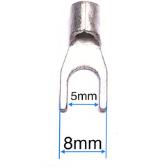 CNCESS CESS-083 Female Banana Jack to Spade Plug for Speaker Cable (Small Spade)