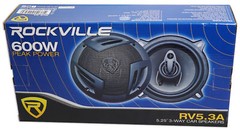 Pair Rockville RV5.3A 5.25″ 3-Way Car Speakers 600 Watts/100 Watts RMS CEA Rated