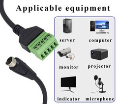 zdyCGTime 8pin Mini DIN Screw Terminal Adapter DIY Mini DIN SVideo 8pin Male …