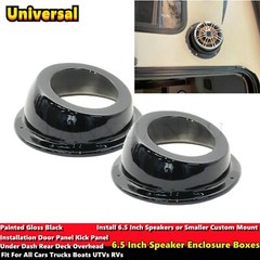 Universal 2Pcs 6.5″ Angled Speaker Enclosures Boxe Mount House Pod Painted Black