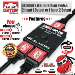 Bi-Direction 4K HDMI 2.0 Cable Switch Switcher Splitter HUB HDCP 2×1 1×2 In Out