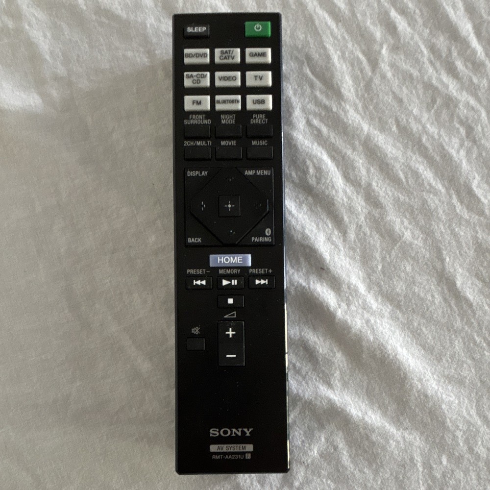 Sony RMT-AA231U Wireless Remote Control Black Range More Than 10 m