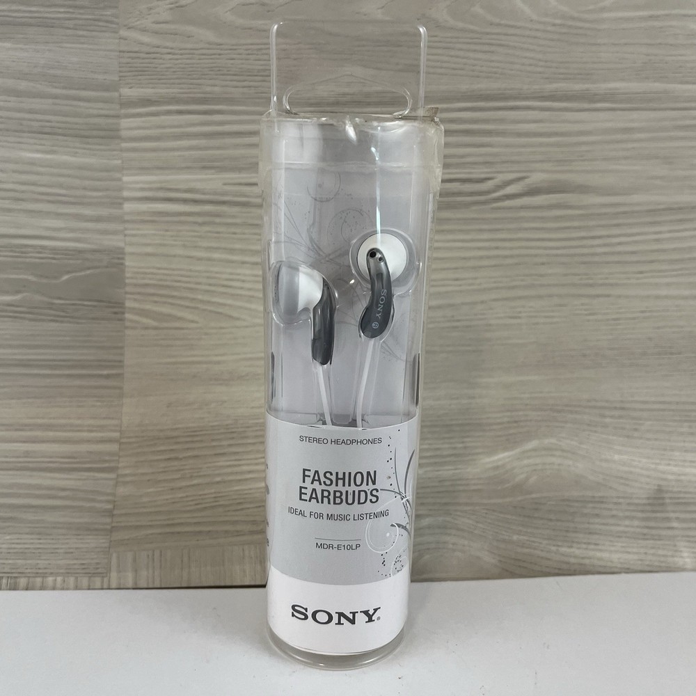 SONY MDR-E10LP IN-EAR STEREO FASHION HEADPHONES GRAY 2009 BRAND NEW SEALED