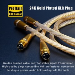 Pair OFC Copper Conductor Audio Balanced XLR Cable HiFi Interconnect Signal Wire