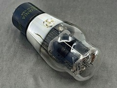(1) Sylvania Leaf 6A5G Power Tube Black Plate Foil Getter Tests NOS Amplitrex