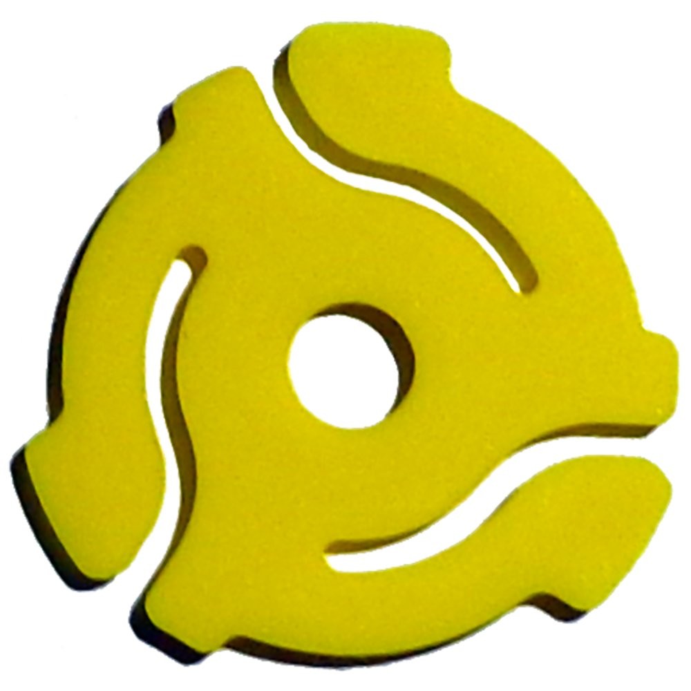 10 PCS Yellow Plastic 45 RPM 7 Inch Vinyl Record Adaptor Inserts Turntable
