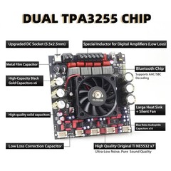 Power Amplifier Board Bluetooth 5.2 2.1 Channel 300W x 2+600W DIY Speaker