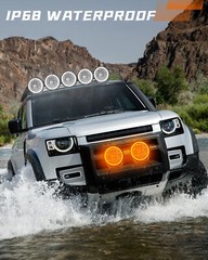 Pair 9inch Round LED Spot Flood Work Driving Lights DRL Fog Lamp 4×4 SUV Offroad