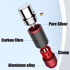 VIBORG Hi-End Pure Silver XLR Connector Jack HiFi Audio Microphone Cable Plug