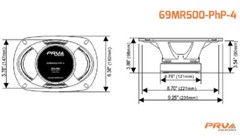2x PRV Audio 69MR500-PhP-4 Midrange Car Audio Speakers 4 Ohms 6×9 PRO 500W