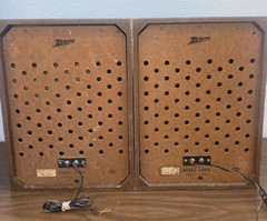 1960s Zenith Wood Wooden 13″ x 10″ x 8″ Book Shelf Speakers Works