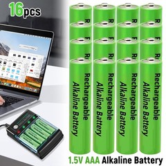 16Pcs AA AAA Rechargeable Battery Alkaline Batteries 3000mah 1.5V Power Charger