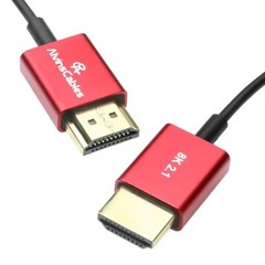 8K 2.1 Micro HDMI Right Angle to HDMI Ultra-Thin Coiled Cable for Atomos Ninja V