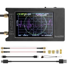 NanoVNA-H4 4″ Ham Radio Antenna Analyzer 10k-1.5GHz SWR Meter MicroSD PC