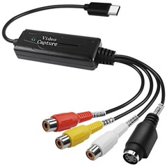 XMSJSIY RCA AV to USB C Converter 1 Channel AV NTSC PAL Video S Video/Compos…